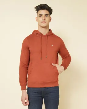 Hoodie Rust Solid Sweatshirt - Dippers