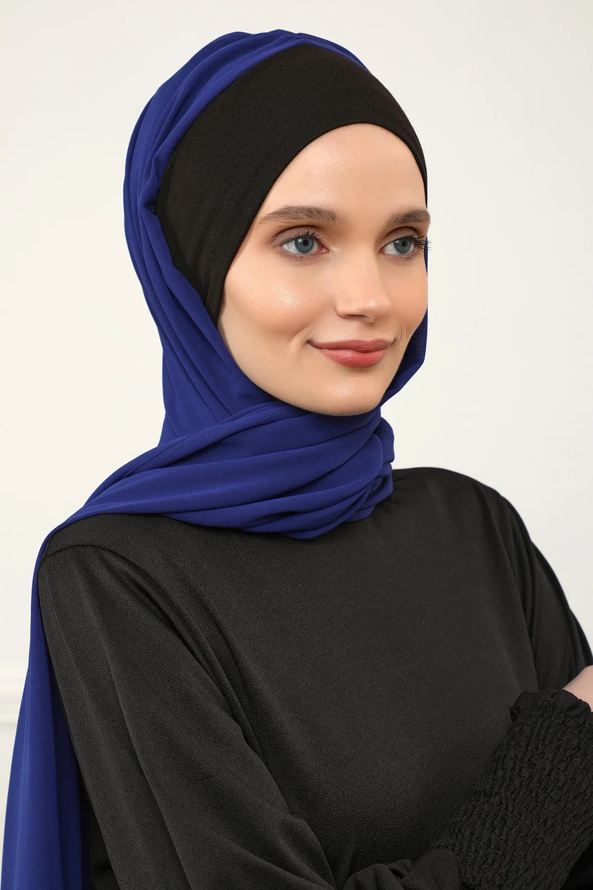 Instant Chiffon Shawl for Women With Cotton Bonnet Chiffon Turban Cap Head Wrap Instant Turban Scarf,BS-2