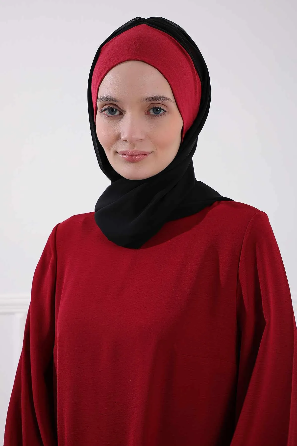 Instant Chiffon Shawl for Women With Cotton Bonnet Chiffon Turban Cap Head Wrap Instant Turban Scarf,BS-2