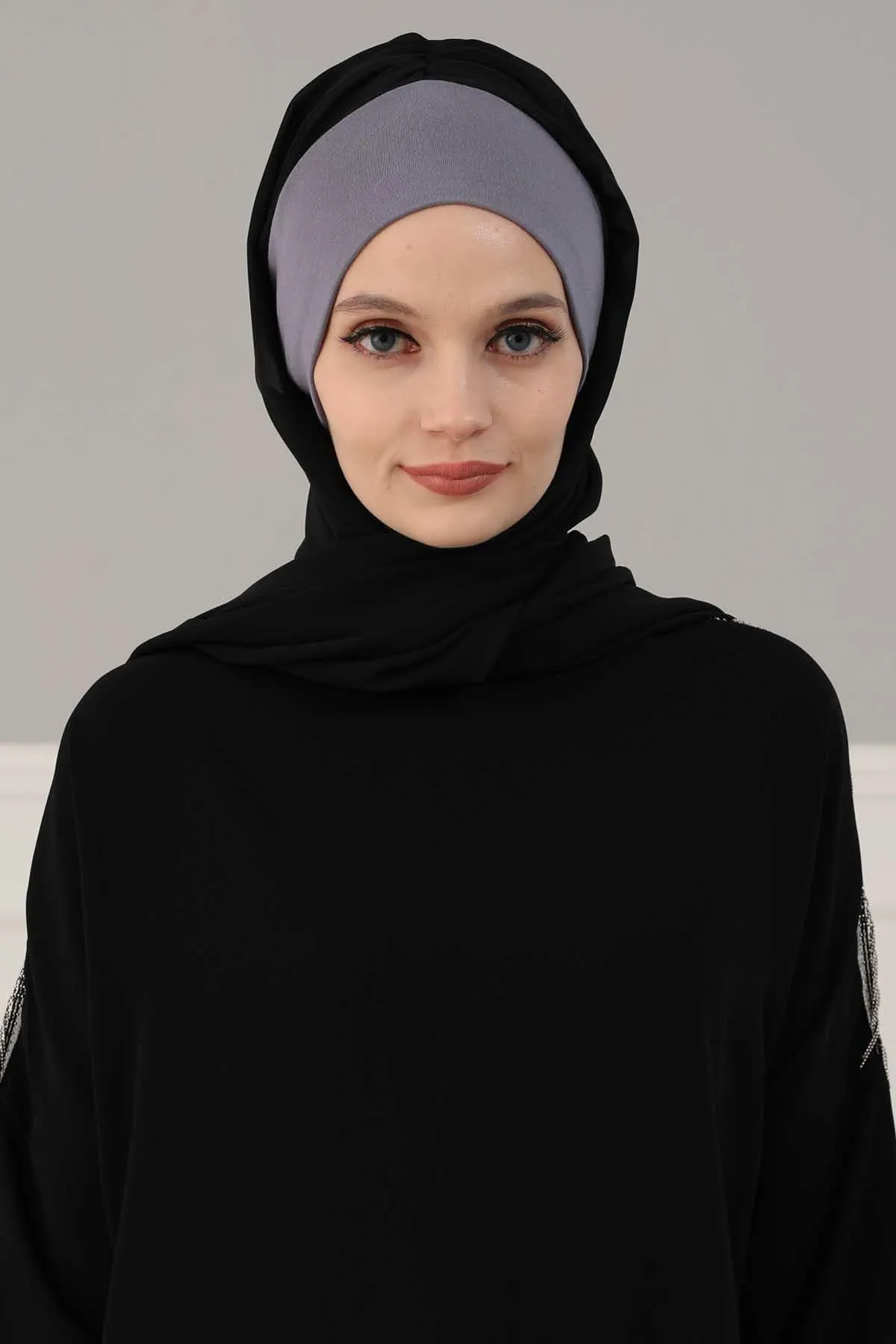 Instant Chiffon Shawl for Women With Cotton Bonnet Chiffon Turban Cap Head Wrap Instant Turban Scarf,BS-2