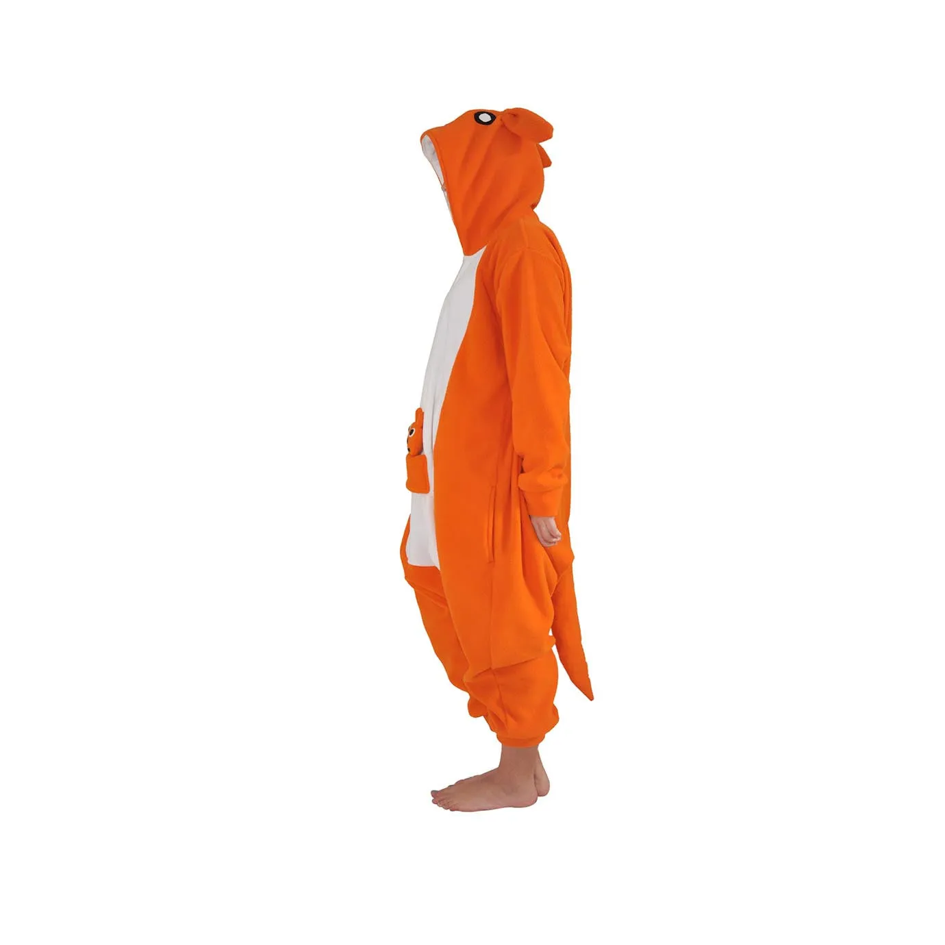 Kangaroo Onesie (orange/white)