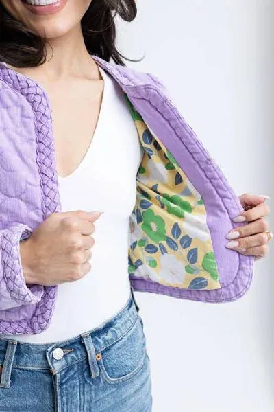 KARLIE PURPLE QUILT JACKET