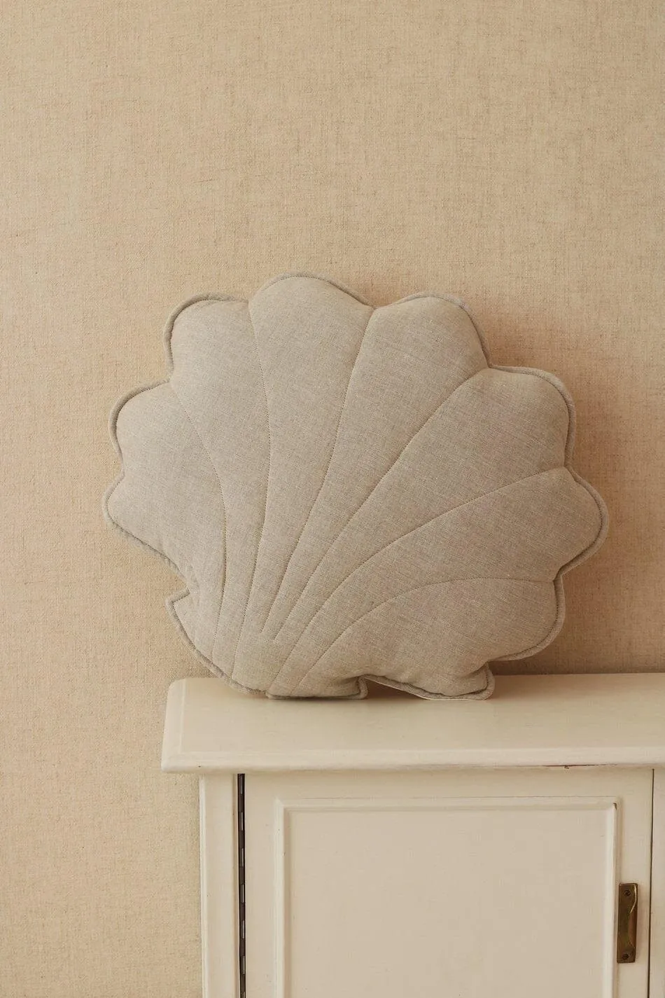 Linen Sand Shell Pillow