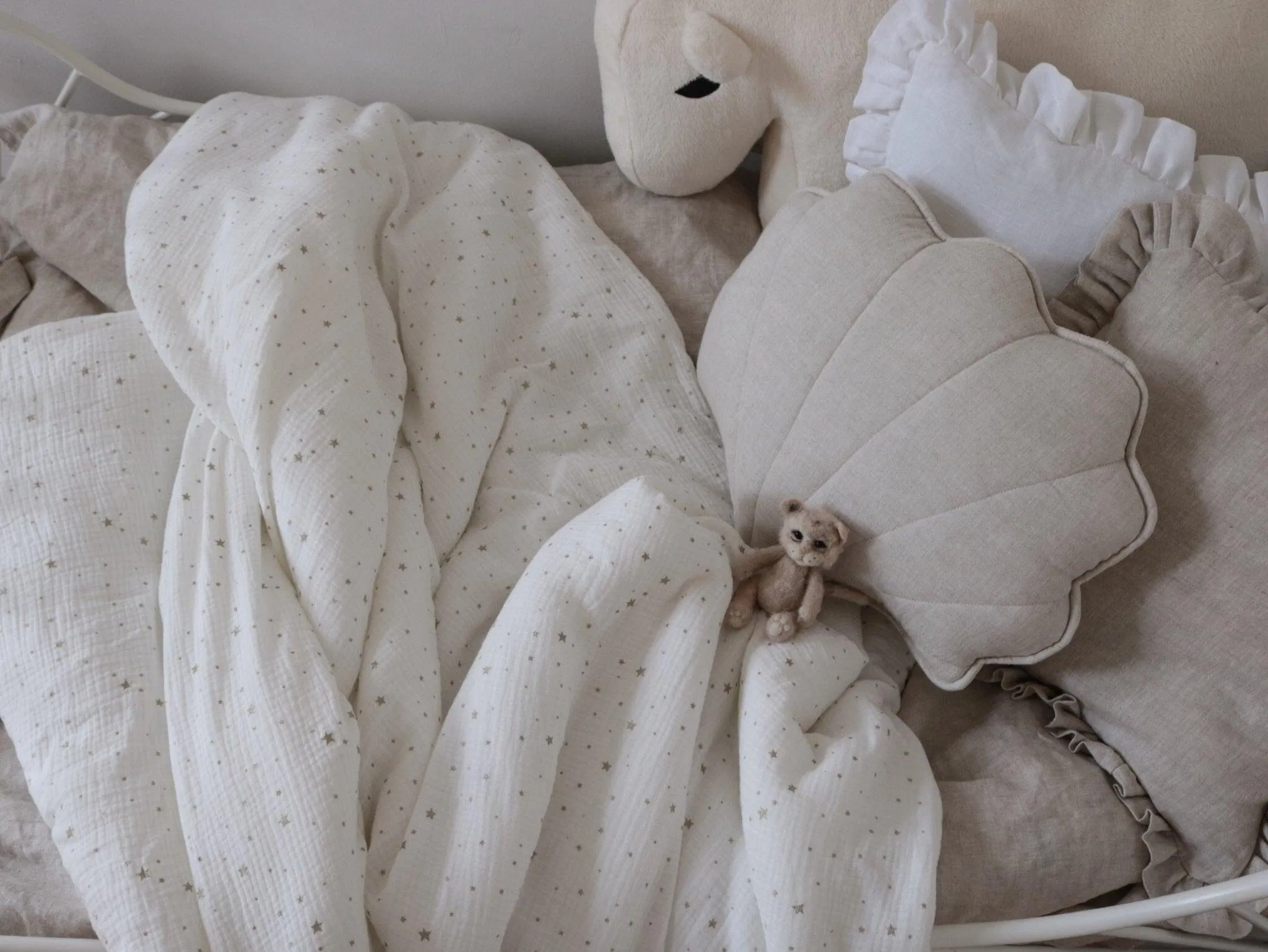 Linen Sand Shell Pillow