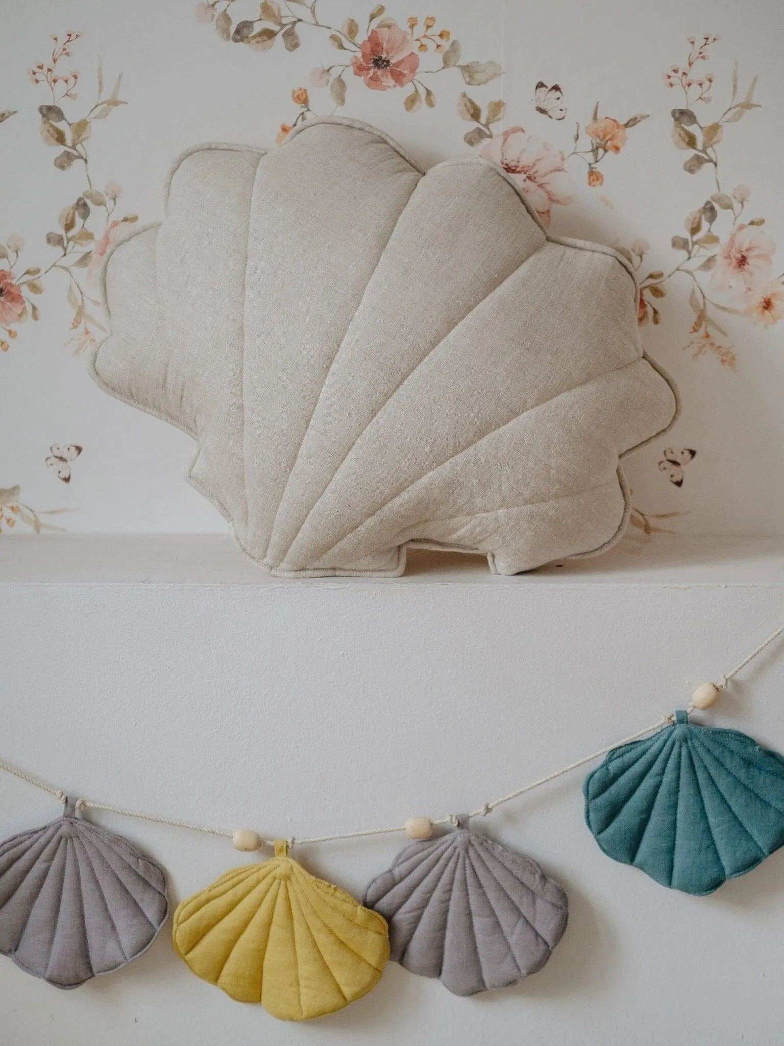 Linen Sand Shell Pillow