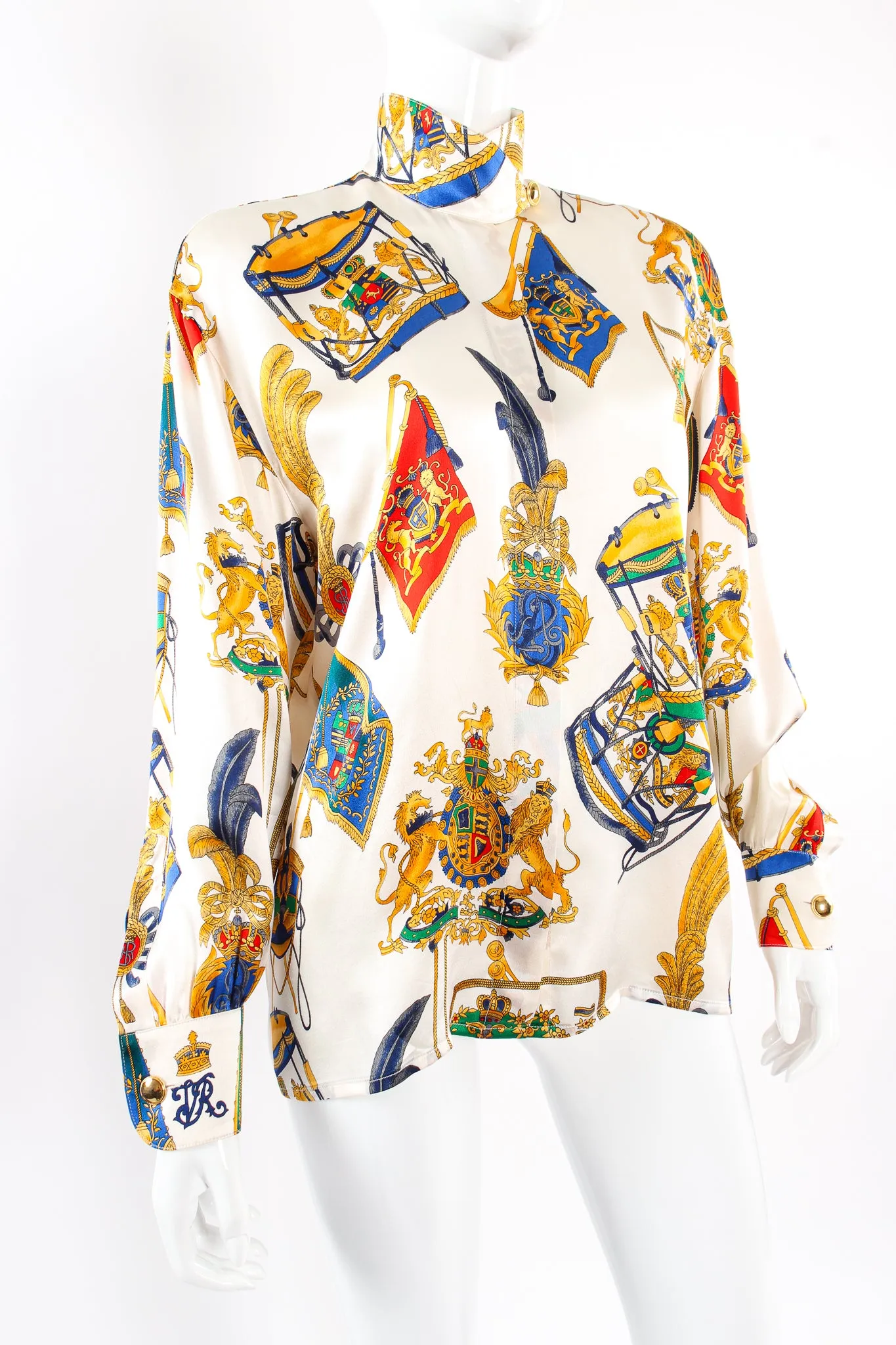 Lion Crest Drum Print Blouse