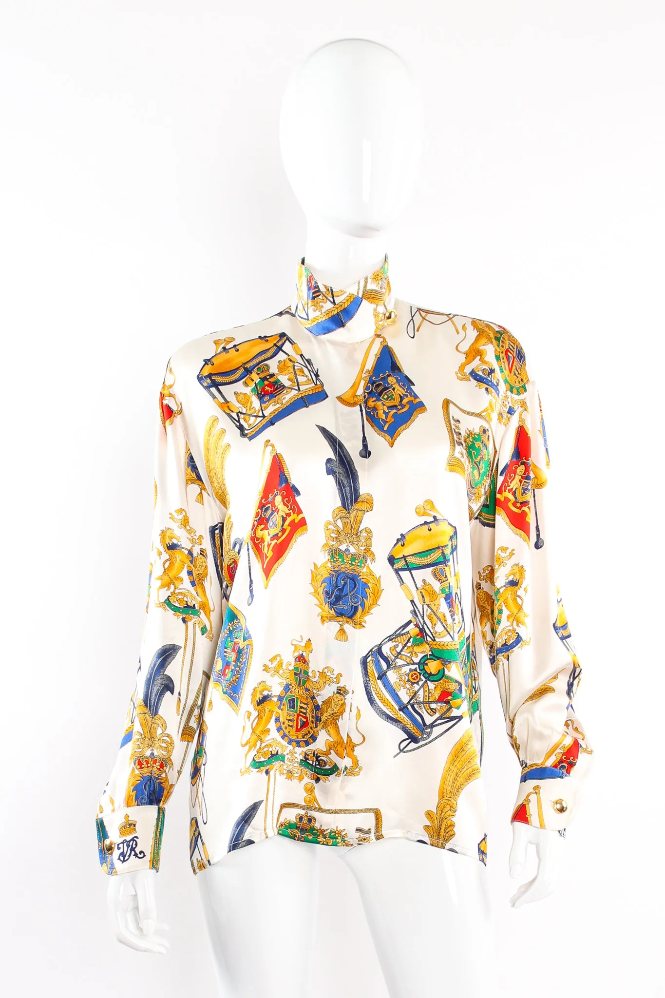 Lion Crest Drum Print Blouse