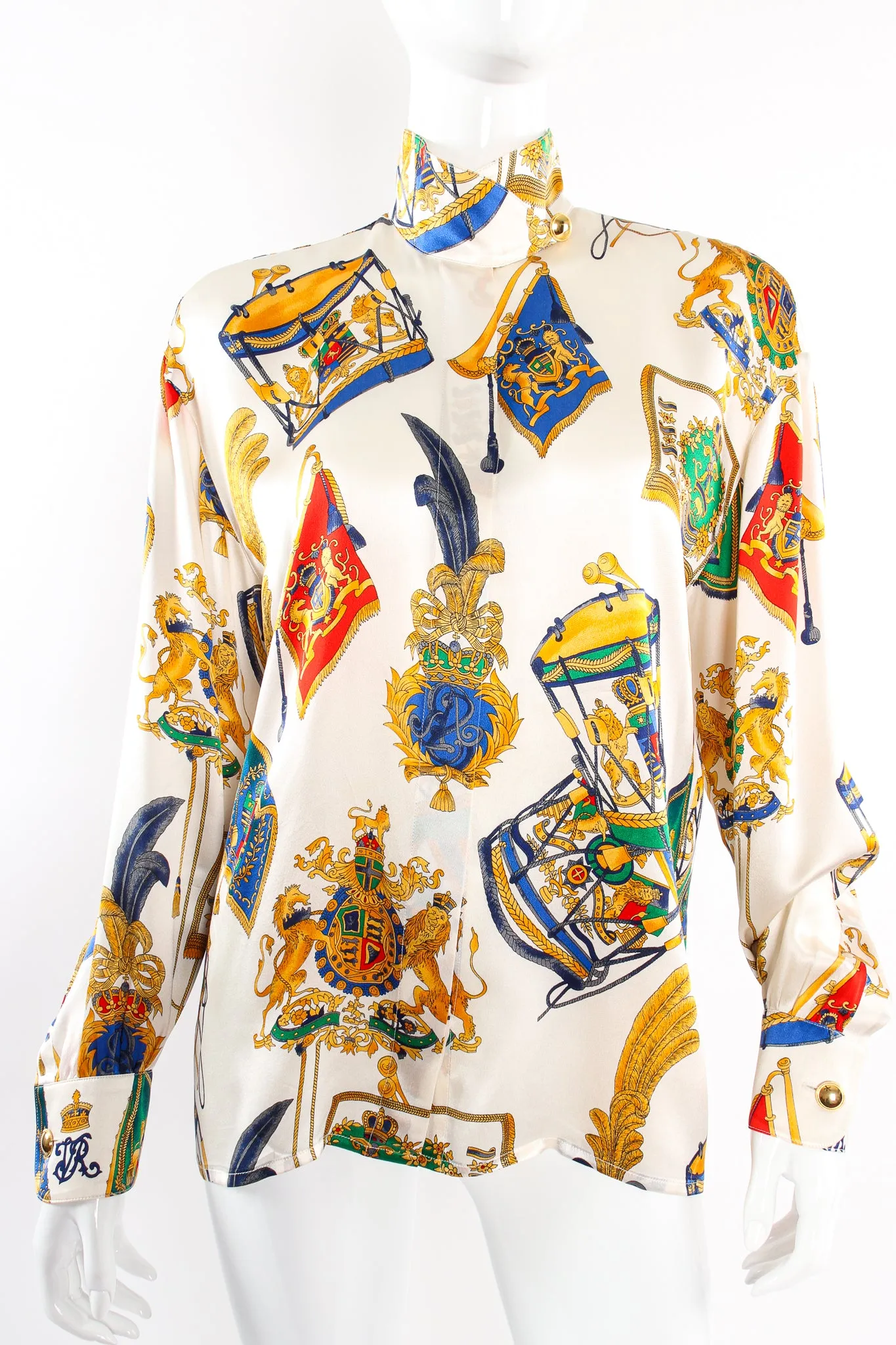 Lion Crest Drum Print Blouse