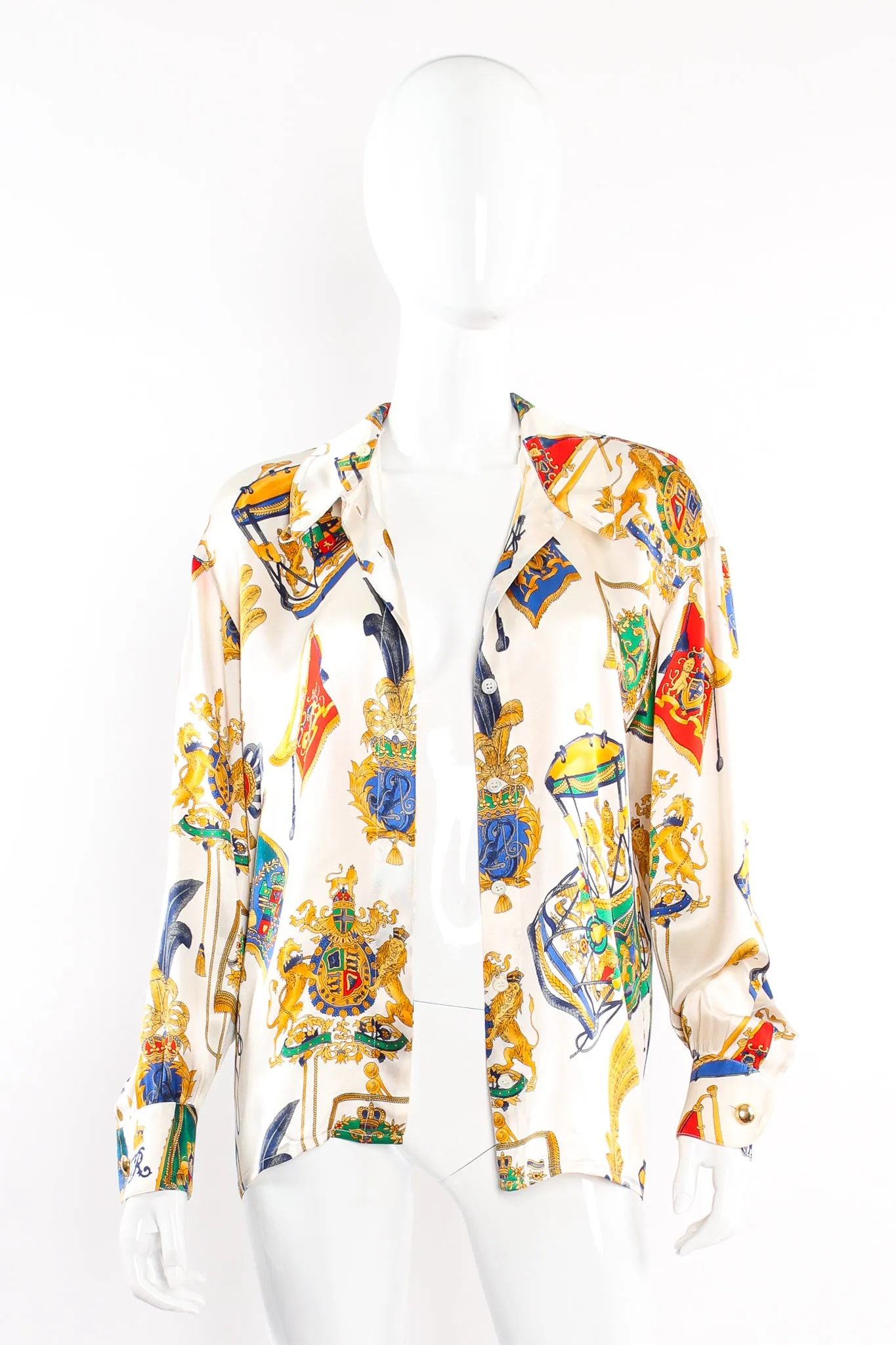 Lion Crest Drum Print Blouse