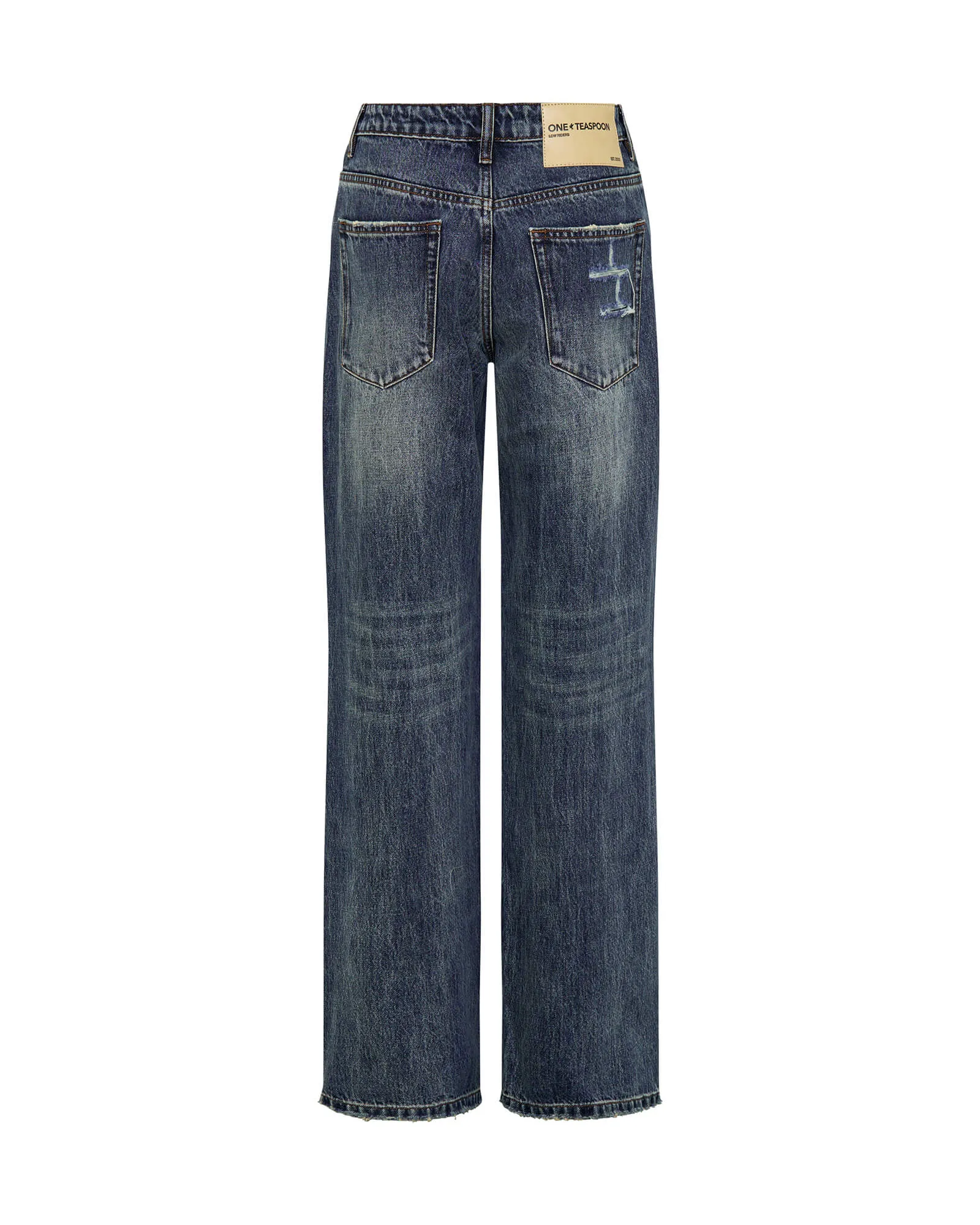 Low Riders Low Waist Wide Leg Denim Jeans - Boys Club Blue