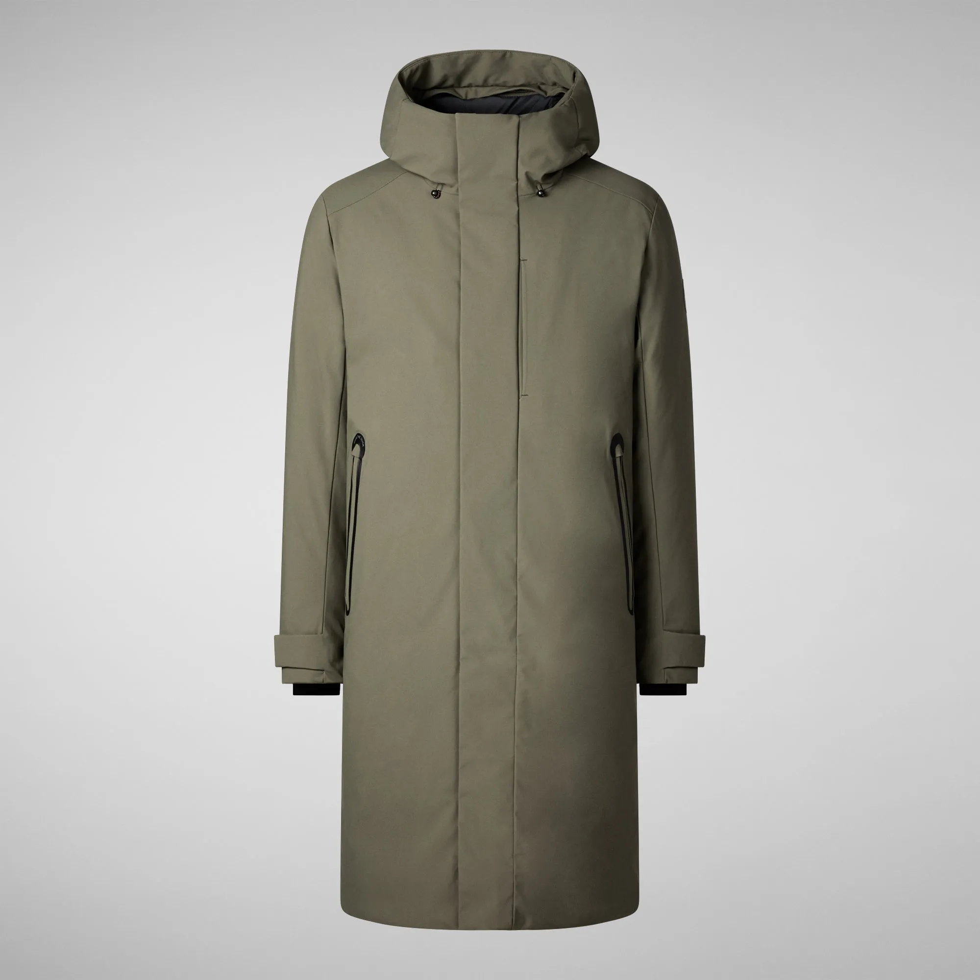 Man's hooded parka Roderick in laurel green