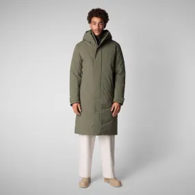 Man's hooded parka Roderick in laurel green