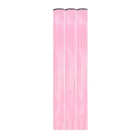 Marshmallow Blossom Pink Glow In The Dark Hair Extension Clips 3 PK