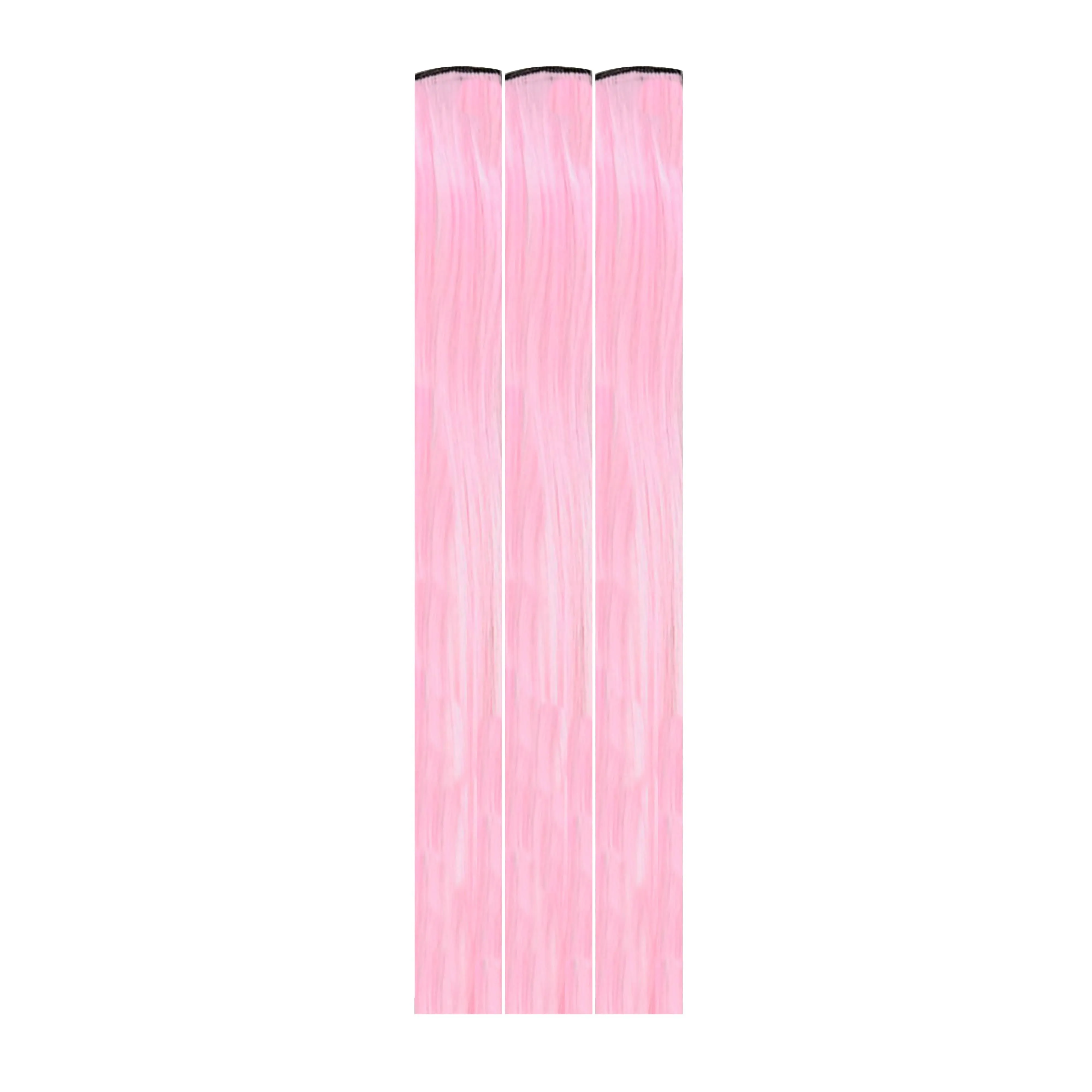 Marshmallow Blossom Pink Glow In The Dark Hair Extension Clips 3 PK