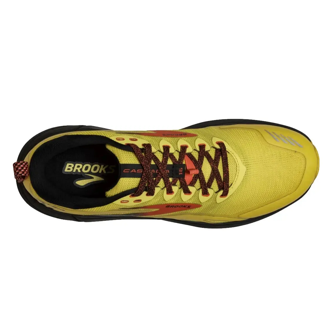 Mens Brooks Cascadia 16 - Yellow / Black / Grenadine