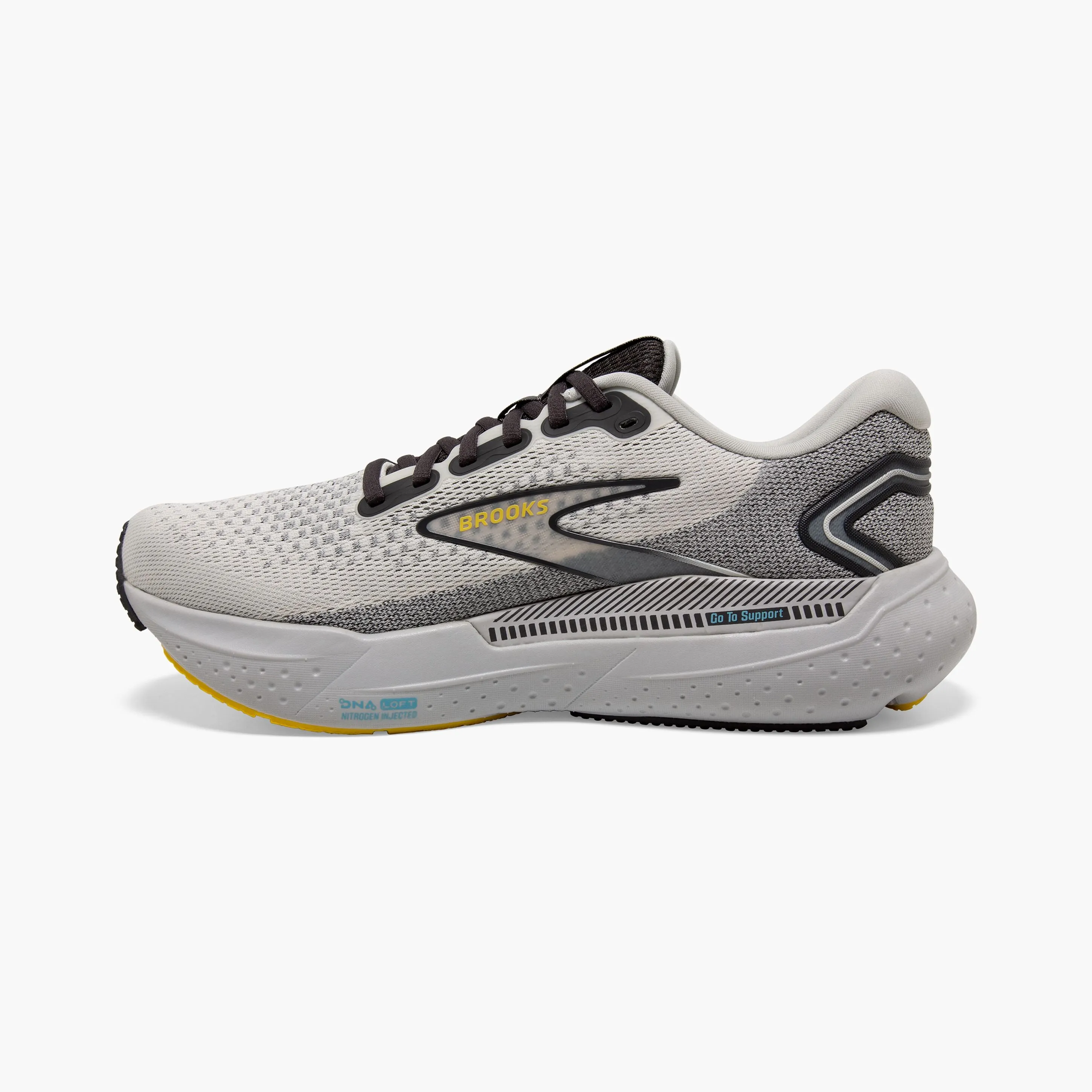 Men's Brooks Glycerin GTS 21 (Coconut/Forged Iron/Yellow)