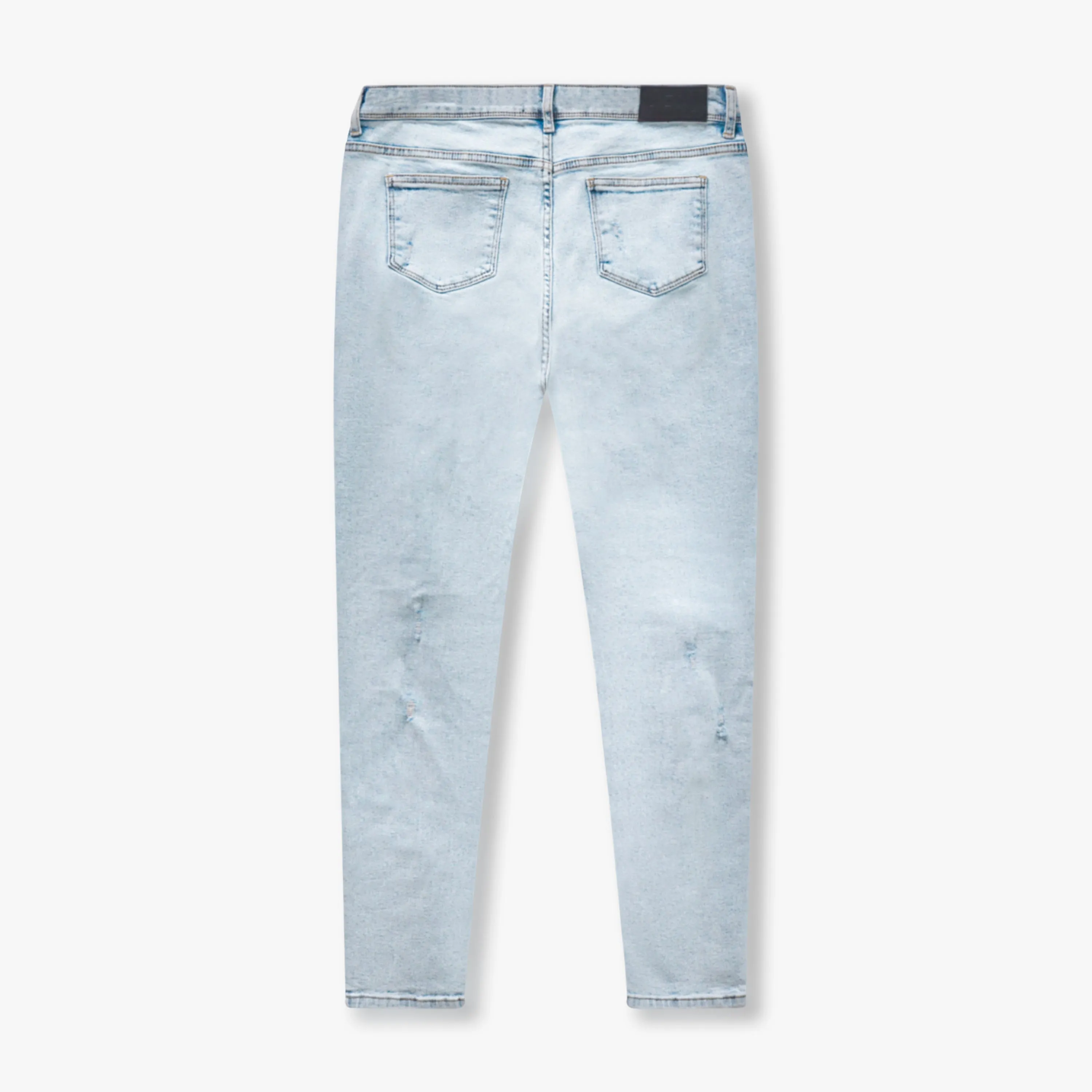 Mens Distressed Slim Fit Jean - Light Blue