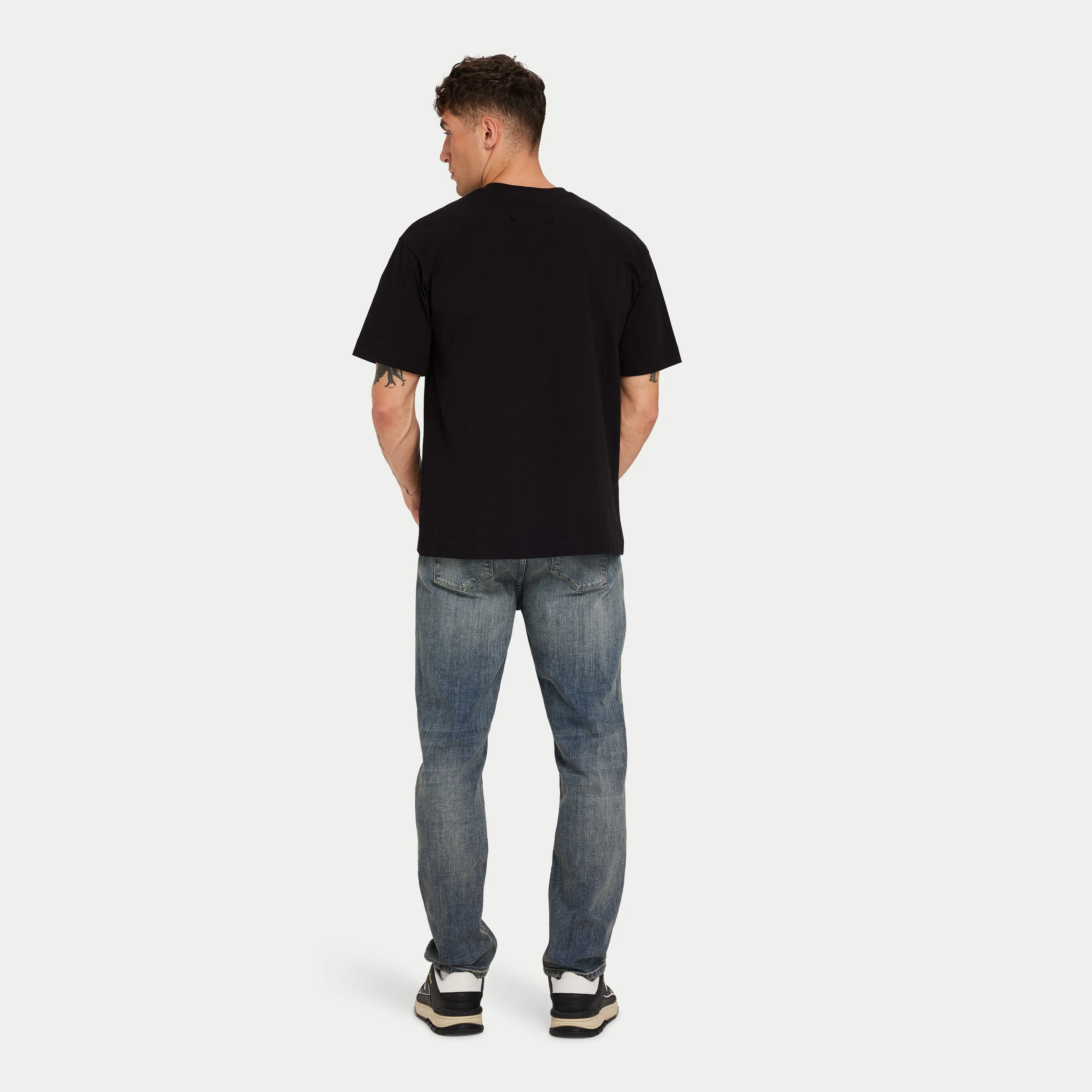 Mens Relaxed Denim Jean - Mid Wash