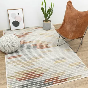 Modern Tribal Orange and Yellow Rug