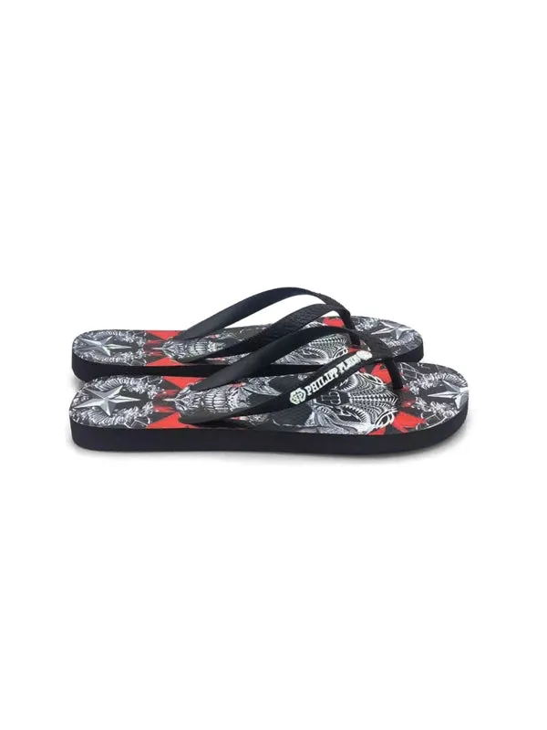 Philipp Plein Skull Flip Flops