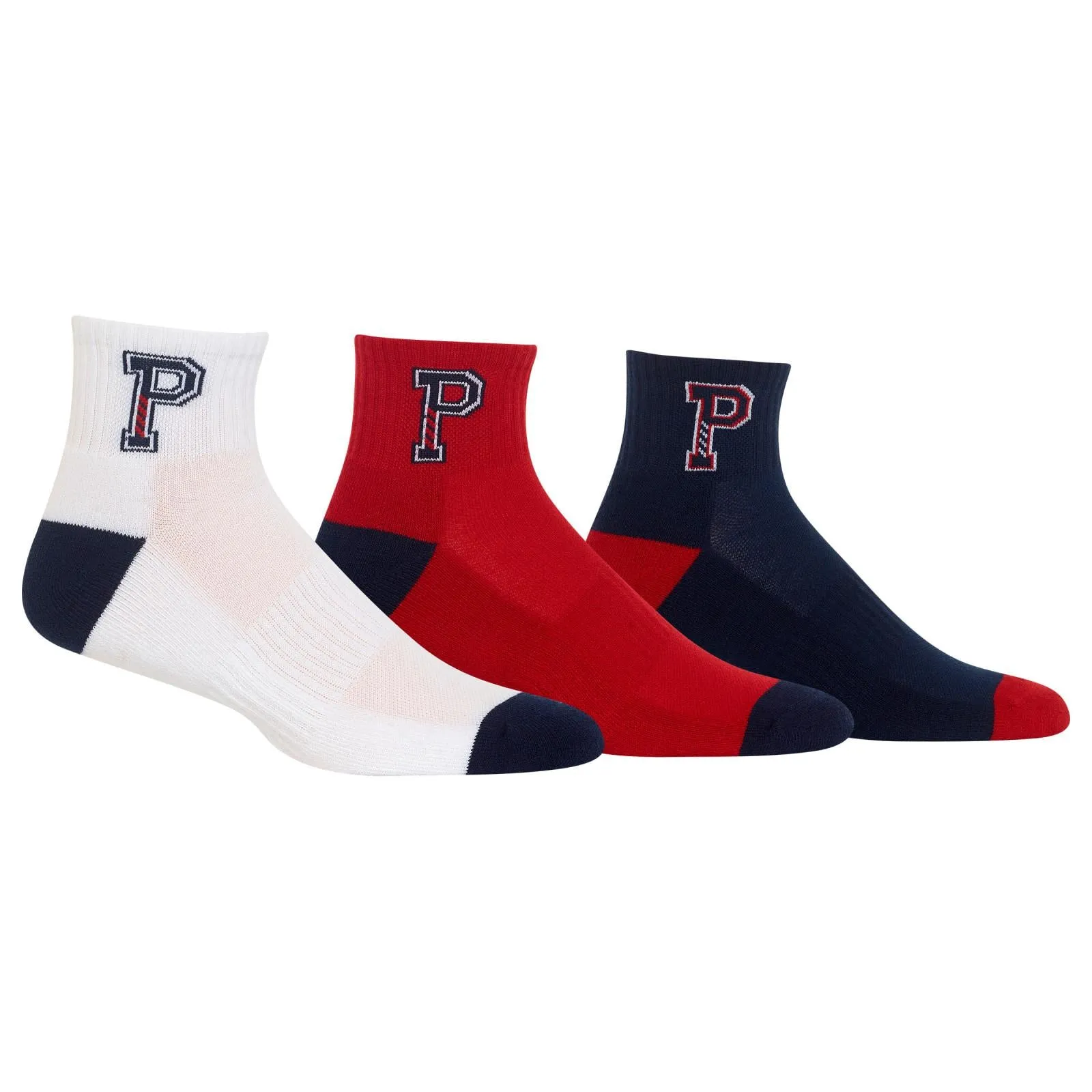 Polo Ralph Lauren Men's 3-Pack Big P Ankle Quarter Sock