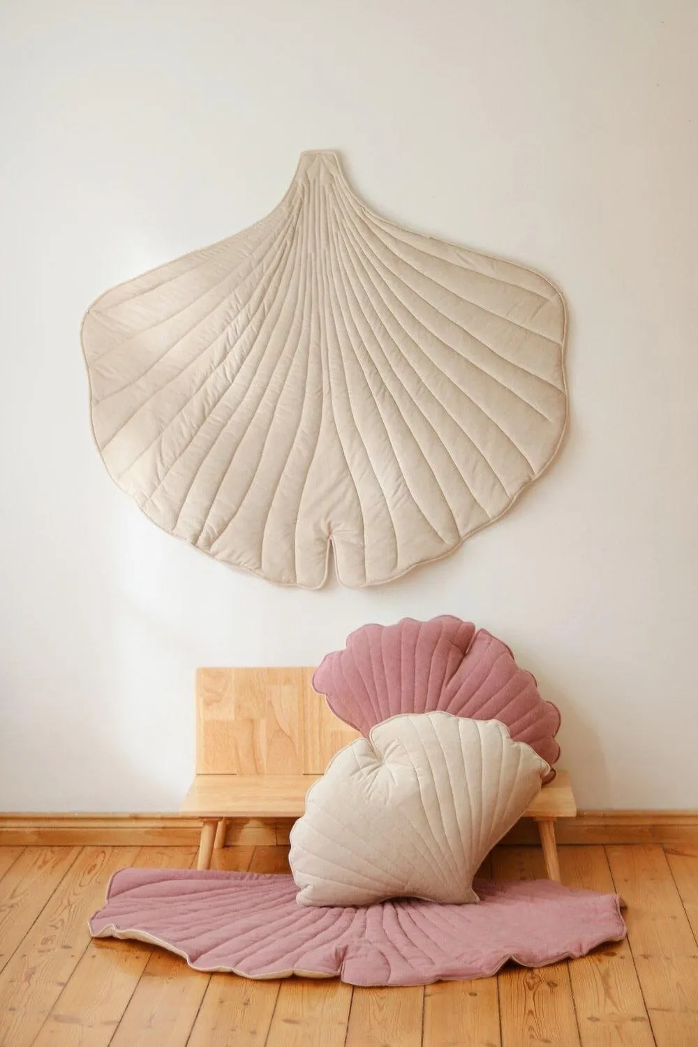 Presale - Velvet Cream Ginkgo Leaf Pillow