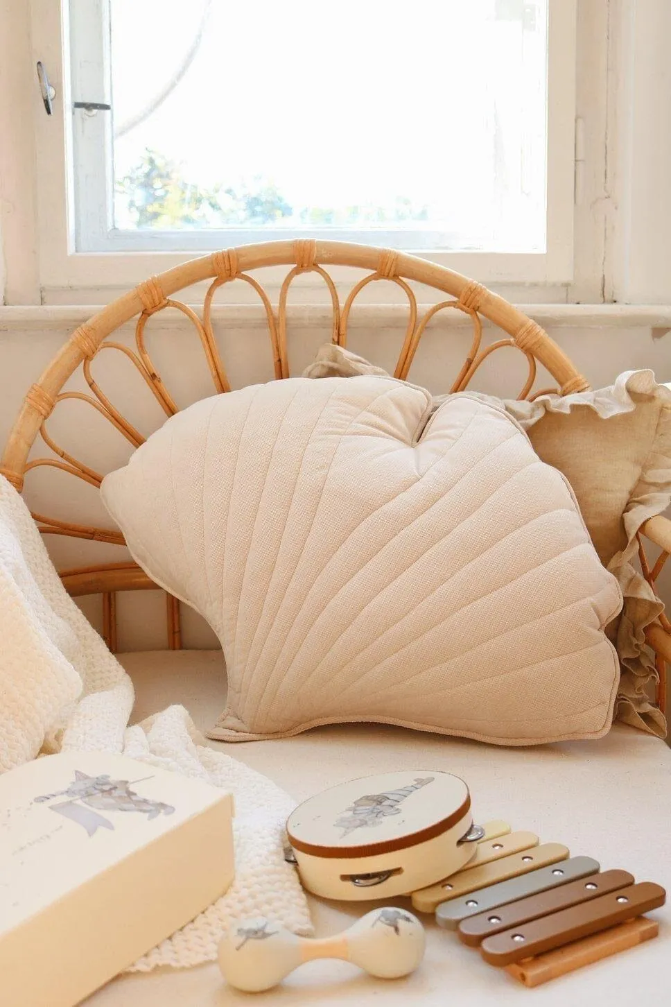 Presale - Velvet Cream Ginkgo Leaf Pillow