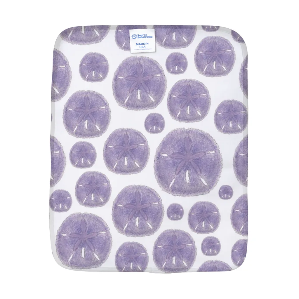 Purple Sand Dollar Burp Cloth