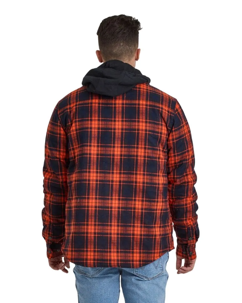 Quilted Flannel Jacket - Orange