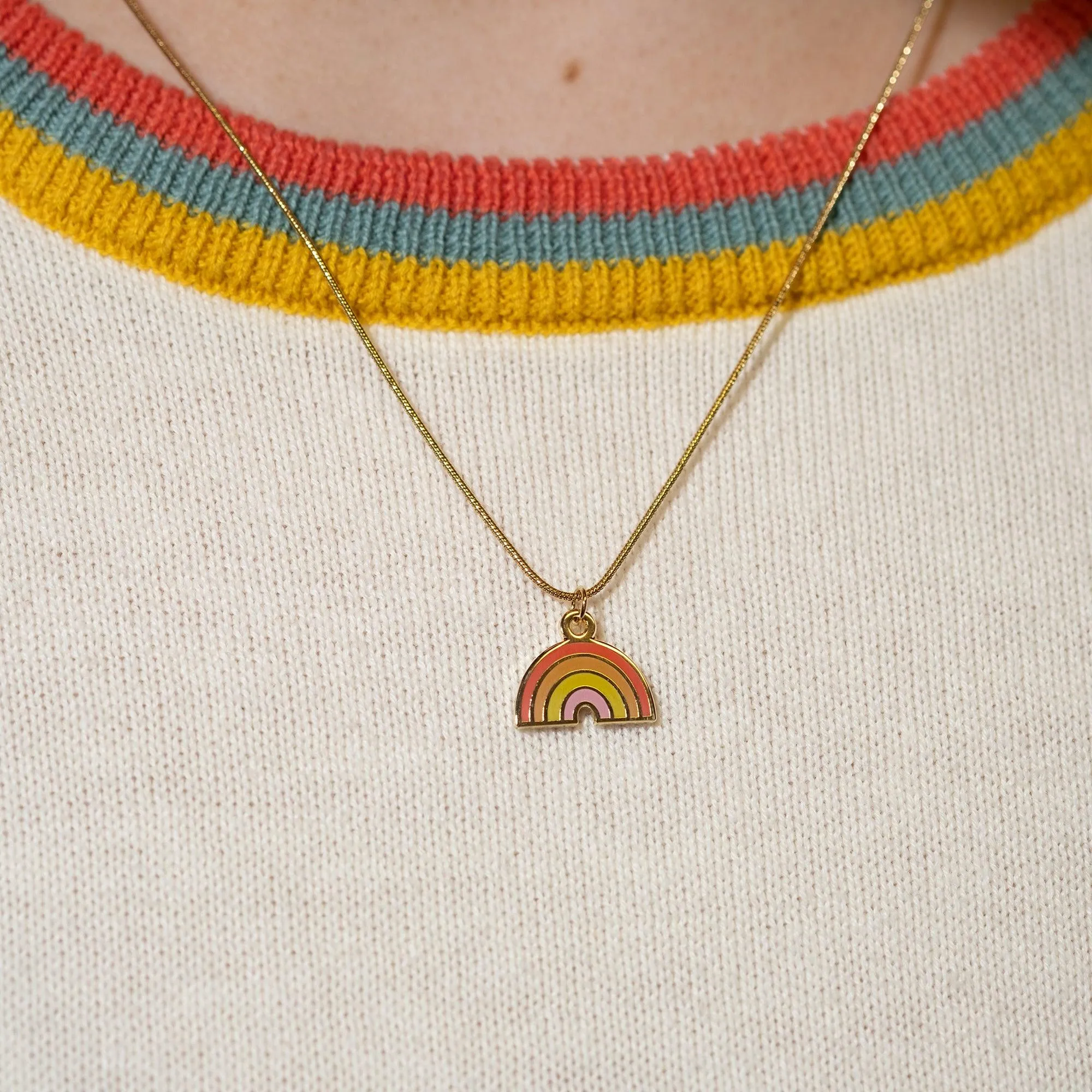 Rainbow Charm Necklace