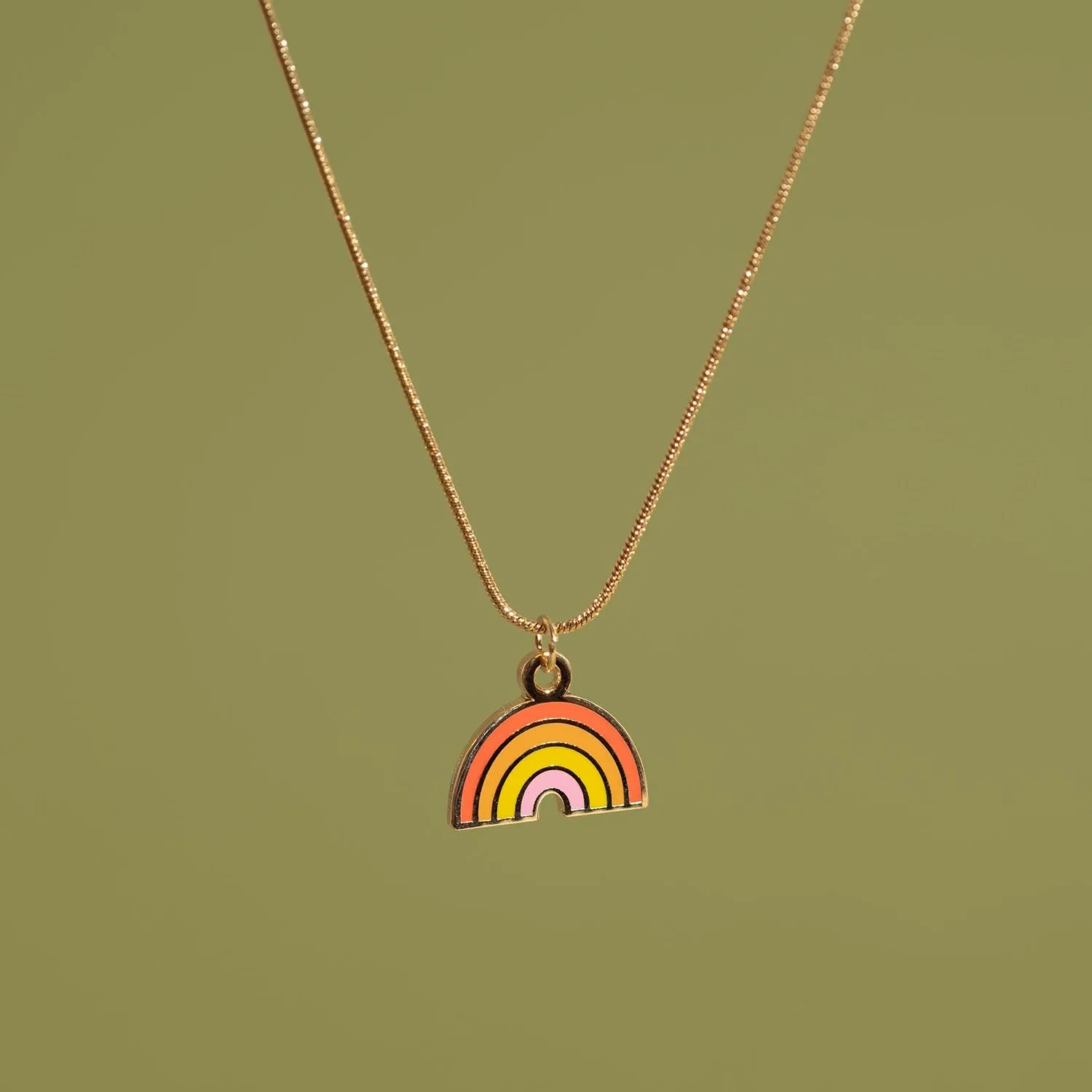 Rainbow Charm Necklace