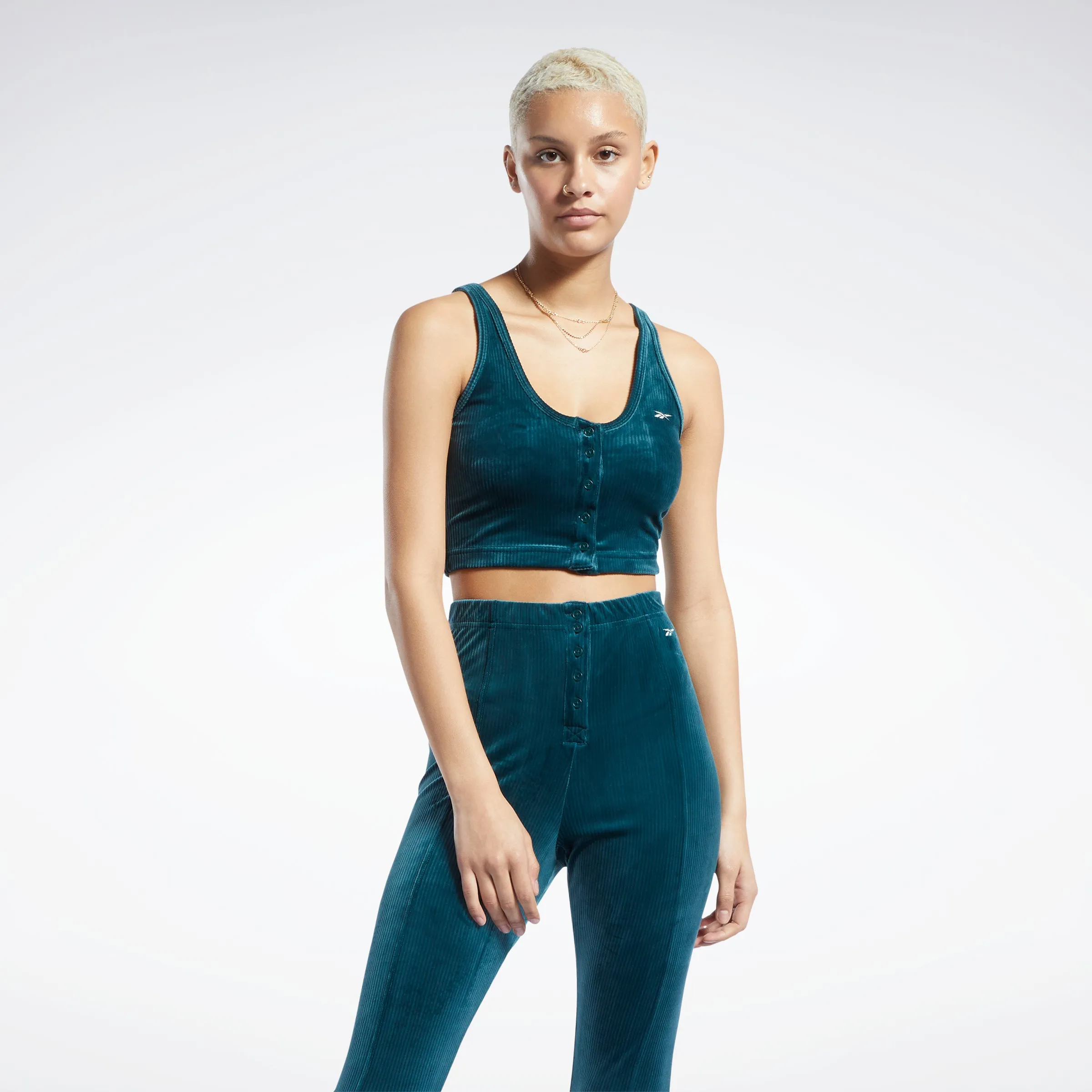 Reebok Apparel Women Classics Winter Velour Top Forgrn