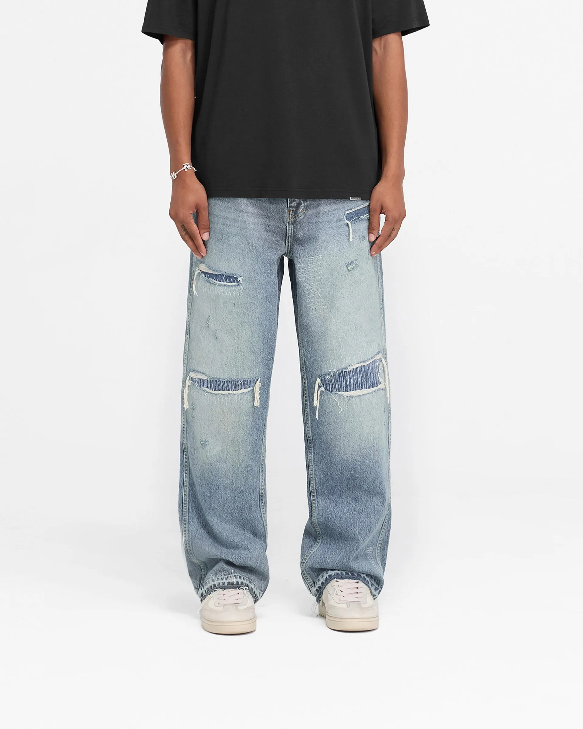 Represent X End R3 Baggy Destroyer Denim - Mechanical Blue