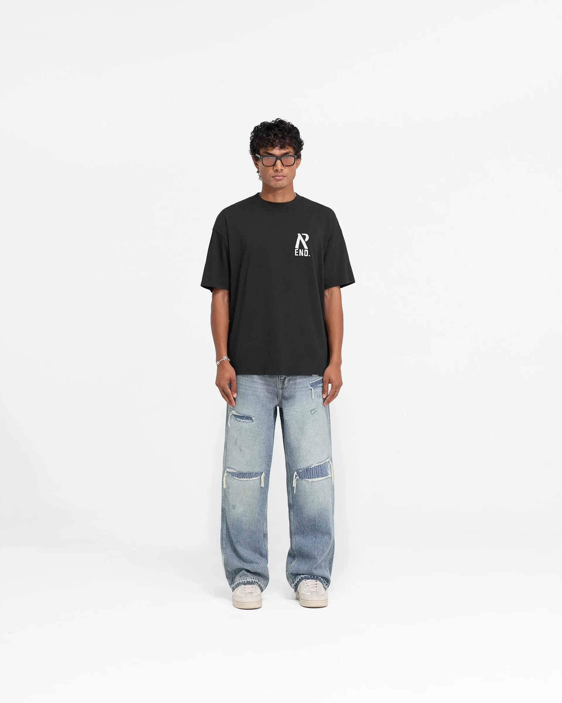 Represent X End R3 Baggy Destroyer Denim - Mechanical Blue