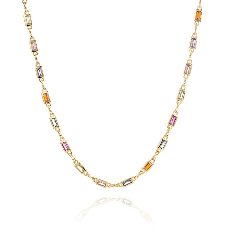 RILEY RAINBOW CHAIN NECKLACE GOLD