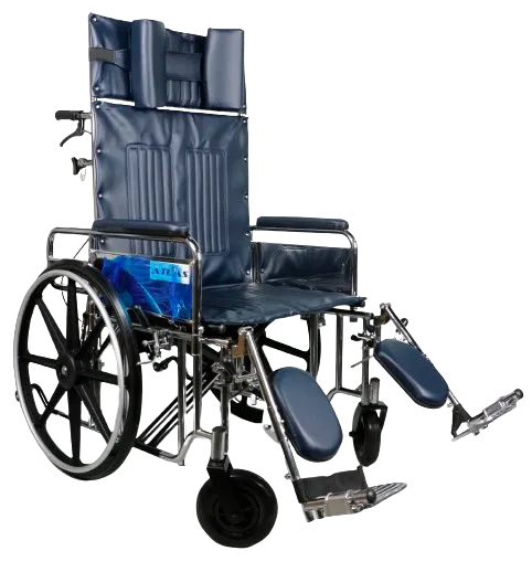 RW2411P 24" Deluxe Obese Reclining Wheelchair