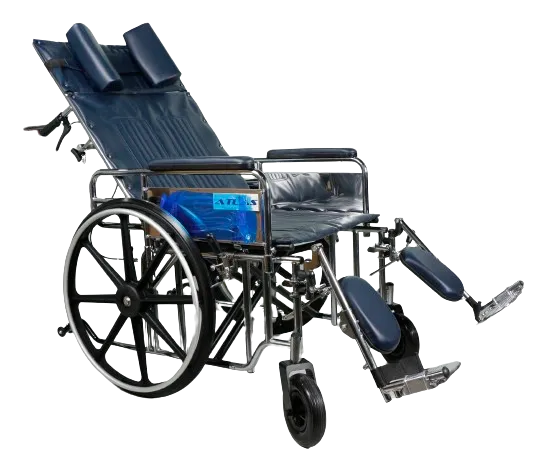 RW2411P 24" Deluxe Obese Reclining Wheelchair