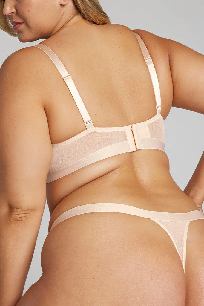 Sieve Balconette Bra in Peach