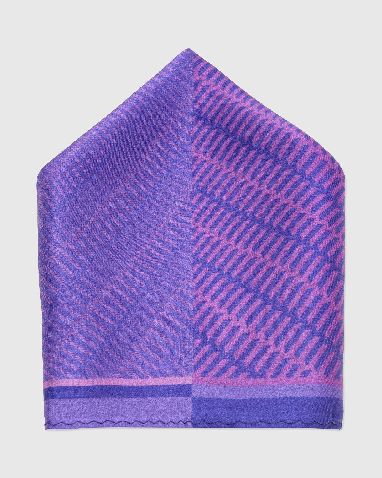 Silk Lavender Printed Pocket Square - Toyota