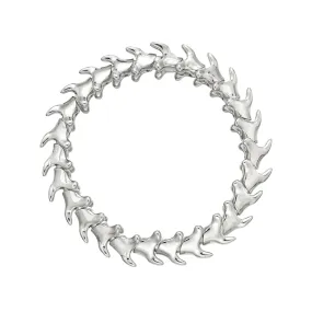 Silver Serpents Trace Wide Bracelet