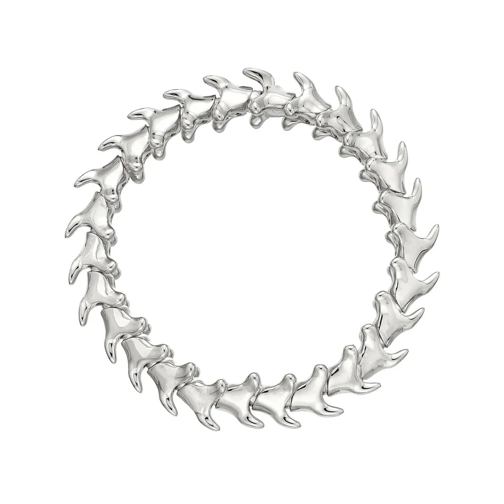 Silver Serpents Trace Wide Bracelet