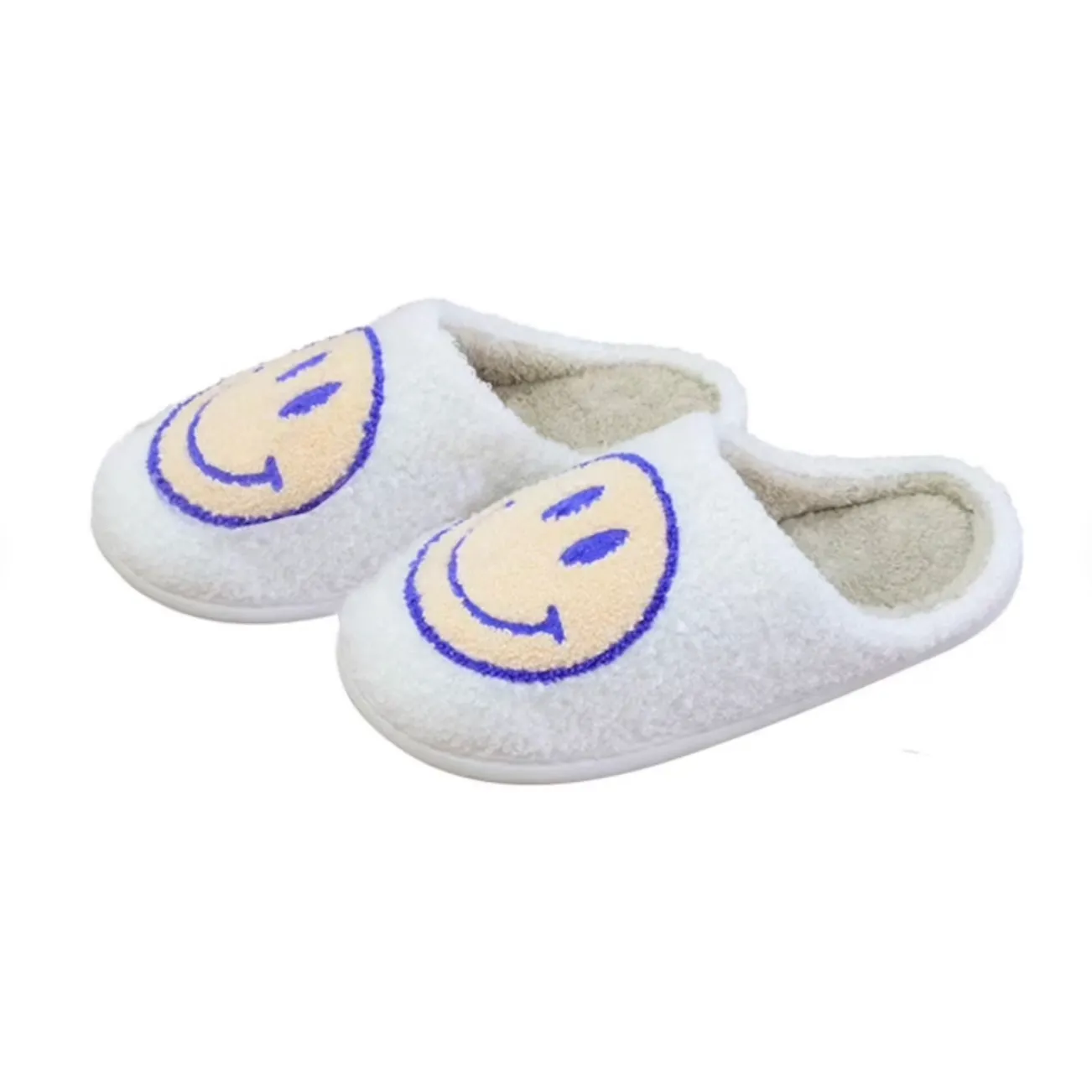 smiley slipper in yellow