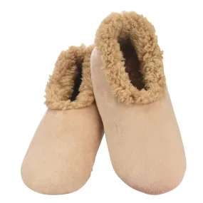 Snoozies Slippers Women's Super Soft Plush Slippers Beige