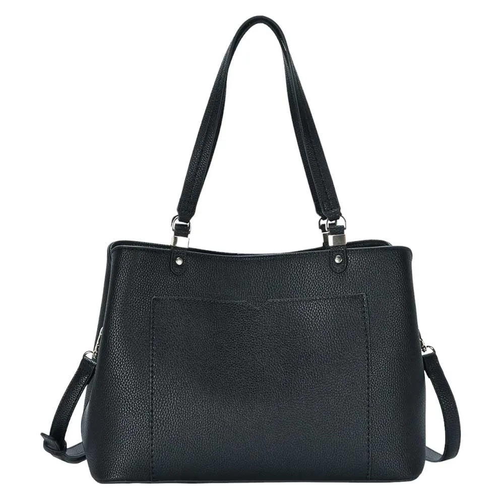 Solid Faux Leather Shoulder Crossbody Bag