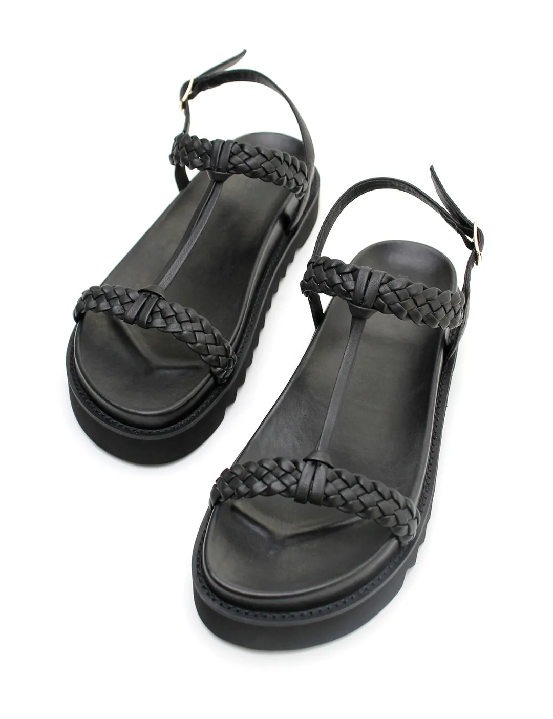 T-Bar Braided Sandal