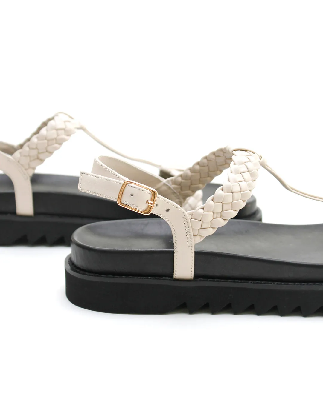 T-Bar Braided Sandal