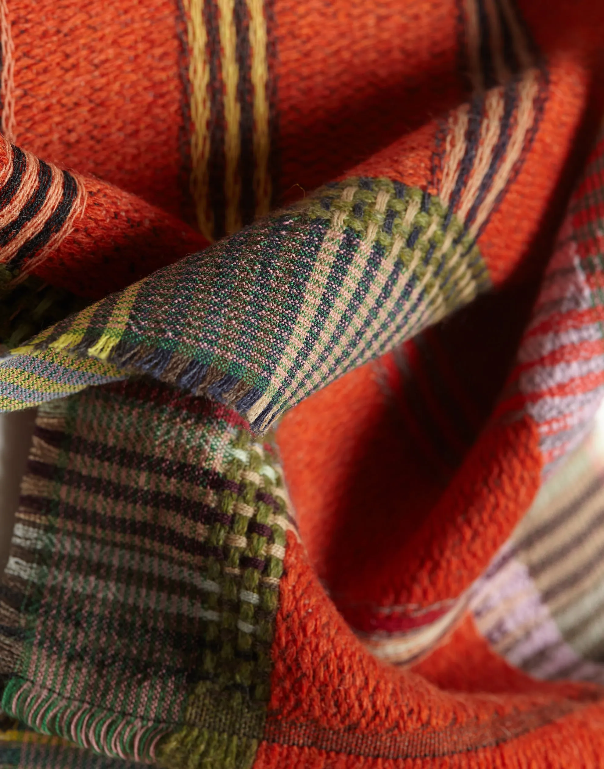 Tangerine Wool & Cashmere Tippet Scarf