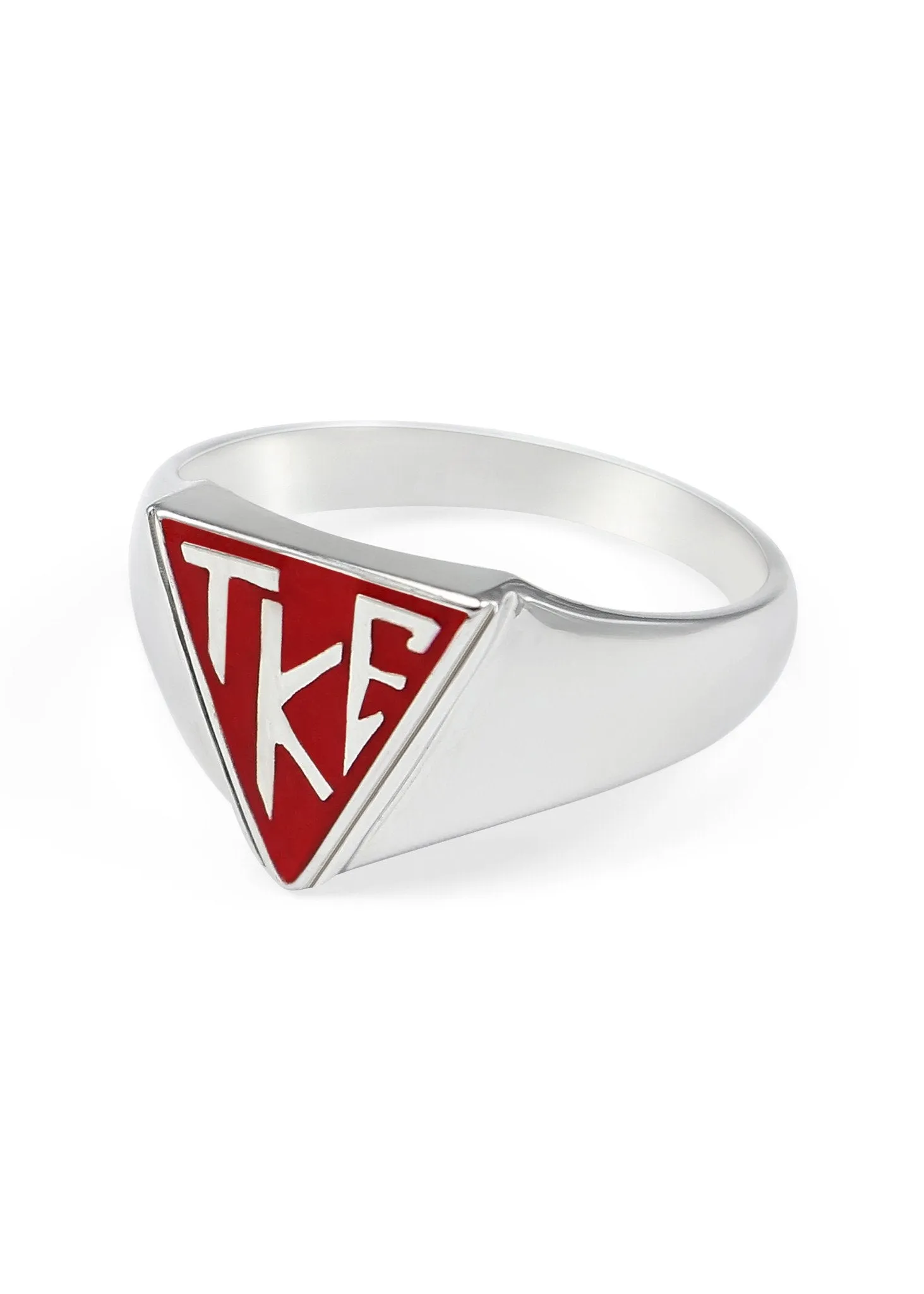 Tau Kappa Epsilon House Plate Ring (Red)