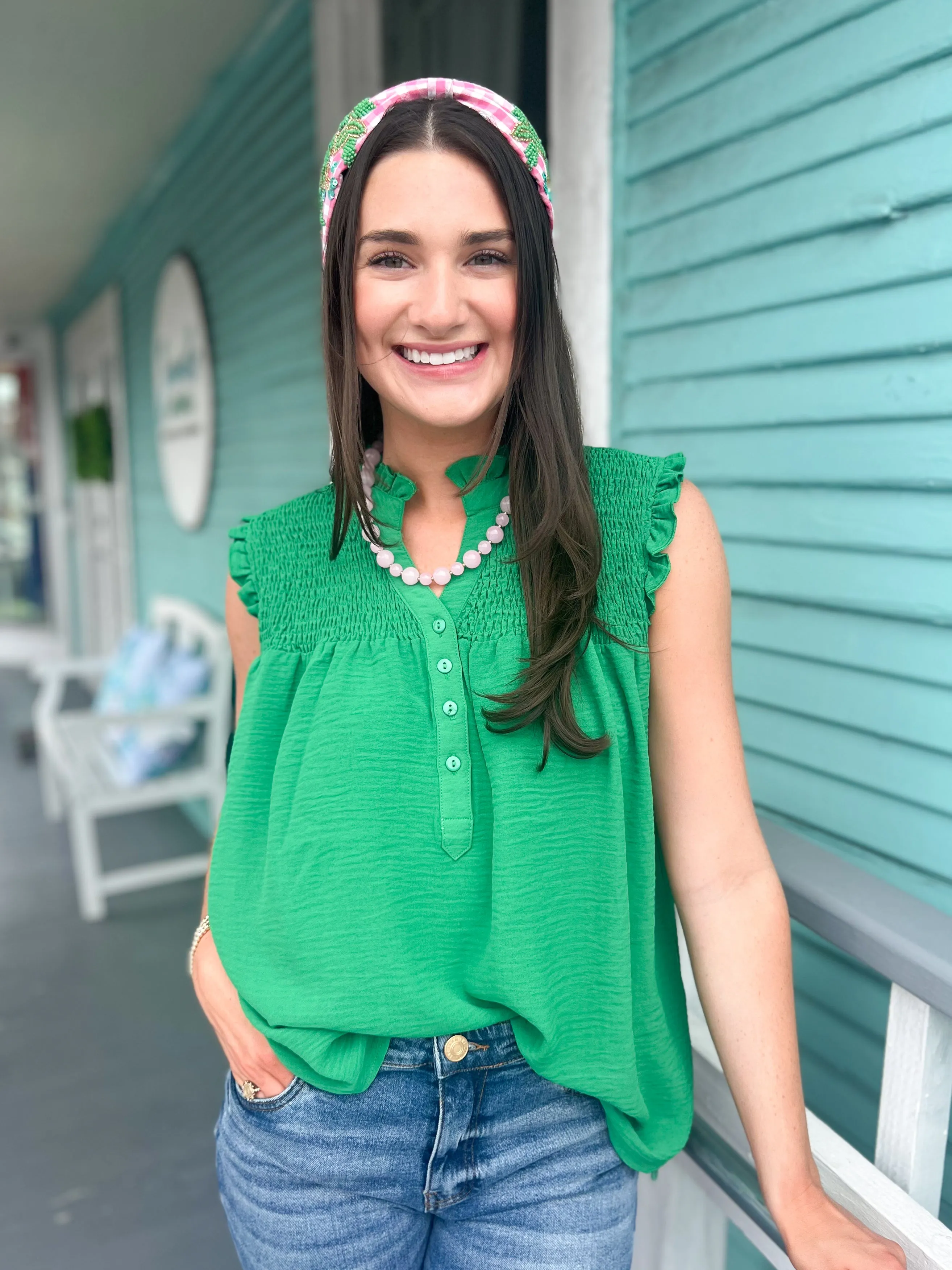 The Reece Green Top