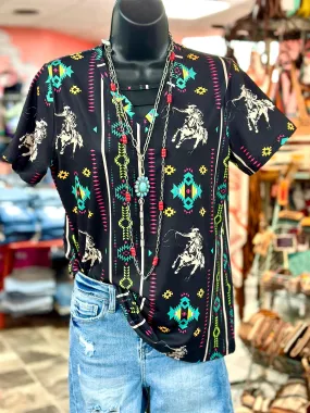 The Western Wickenburg Days V Neck Top